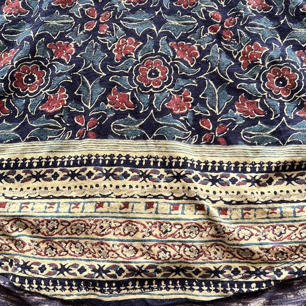 Lucky Brand Red, Blues, and off-white Boho Top Sz XS - Picture 3 of 4
